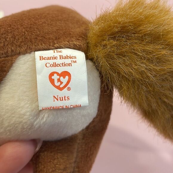 1996 Original Ty Beanie Baby Nuts the Squirrel Excellent Used Condition 6” tall - Picture 8 of 9